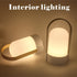 LED Outdoor Rechargeable Lantern Table Lamp, Small Battery Powered Portable Night Light, Cordless Desk Lamp (6.2inch,