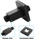 Straight Shower Arm with Flange Ceiling Mount for Fixed Shower Head, 3 Inch Rainfall Extension, Matte Black
