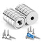 LOVIMAG 10 Pack Waterproof Neodymium Magnets, 40LBS Rare Earth Magnets with Screws for Tool Lifting