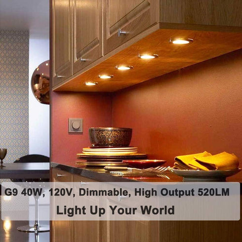 G9 Bulb, 10 Pack G9 40W Bulbs, G9 120V 40W, G9 Dimmable 2800K, G9 Bulb 40 Vinaco Frosted Halogen Light High Brightness