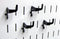 Wall Control Medium Slotted Hook Pack - Black Metal Pegboard Hooks for Pegboard and Tool Board