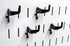 Wall Control Medium Slotted Hook Pack - Black Metal Pegboard Hooks for Pegboard and Tool Board