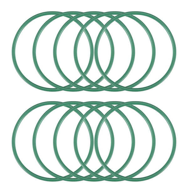 uxcell Fluorine Rubber O-Rings, 50mm OD 46mm ID 2mm Width FKM Seal Gasket, Green, Pack of 10