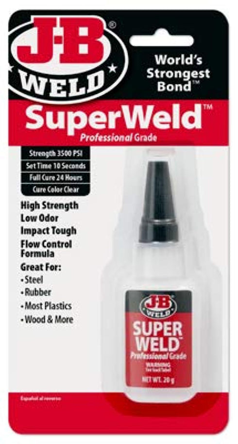 J-B Weld 33120H Super Glue - Clear SuperWeld Glue 20g