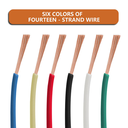 16 6 100ft (600ft Gauge Wire Combo, Colors, Rolls Total) - Durable Copper Clad Aluminium, Ideal for Heavy-Duty Auto