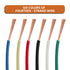 16 6 100ft (600ft Gauge Wire Combo, Colors, Rolls Total) - Durable Copper Clad Aluminium, Ideal for Heavy-Duty Auto