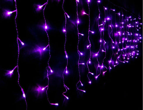 3.5M/11ft 96 LED Linkable Fairy Curtain String Light with 8 Modes for Indoor/Outdoor/Patio/Wedding Decor (Purple)