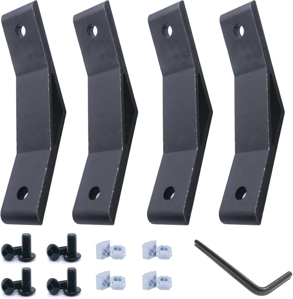 4 Sets 1010 Aluminum Extrusion 135 Degree Bracket, 4pcs Corner Brackets with 8pcs T Nuts and Screws for 10 Series
