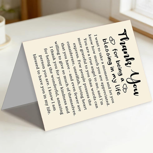 ATTLVV Thank You Card, Appreciation Card, Thank You Gift with Kraft Envelope and Gold Seal Sticker