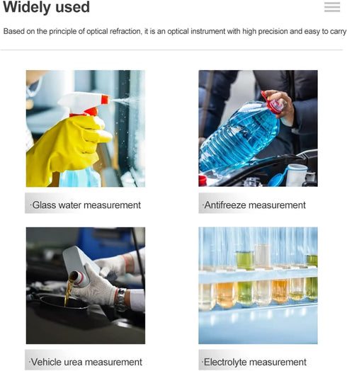 VGVGV 4 1 Brix Refractometer, in Car Automotive Antifreez Battery Fluid Refractometer Urea Glass Freezing Point Water