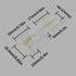 PAUTIX 8mm COB Connector 8pcs L-shaped/Corner, 2pcs Transparent Gapless Connectors for 2-Pin COB LED Strip Lights, Not