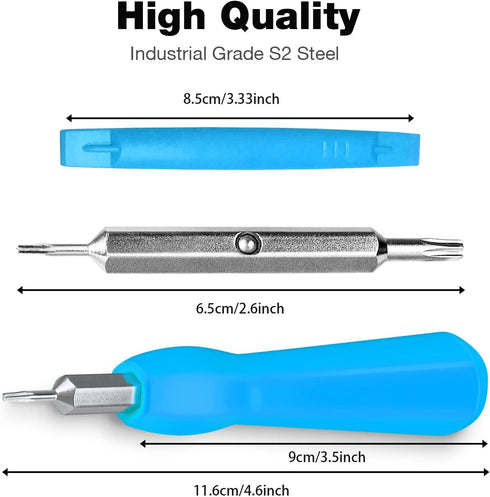 Ring Screwdriver Bit Set (Blue) - Fits All Ring Video Doorbell Models for Battery and Wifi Access