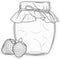 Azeeda 'Strawberry Jam' White Premium Vinyl Decal Sticker Waterproof, Durable & Easy to
