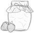 Azeeda 'Strawberry Jam' White Premium Vinyl Decal Sticker Waterproof, Durable & Easy to