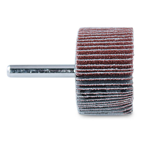 BHA Aluminum Oxide Shank Mounted Flap Wheels - 1-1/2” x 1” x 1/4”, 80 Grit, 5 Pack