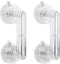 Huakaile 2 Pieces Transparent Suction Cup Handle for Sliding Glass Door, Hole-Free Waterproof