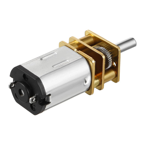 uxcell Micro Speed Reduction Motor, DC 6V 50RPM with Full Metal Gearbox, 0.18A Electric Gear Box Motor