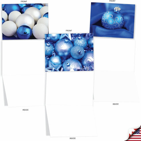 The Best Card Company - Box of 10 Christmas Cards Blank, Assorted Santa & Holiday Cards with Envelopes