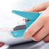 Plus Paper Clinch Compact Staple-Free Stapler in Blue Turquoise for Easy Stapling