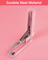 Clear Acrylic Stapler, Elegant Modern Desktop Stapler for Home, Office, or School, Pink