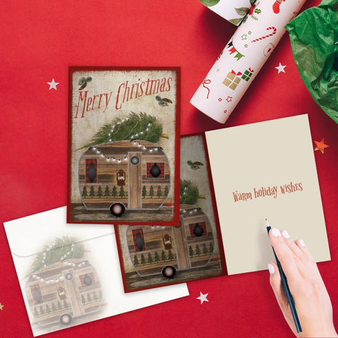 Tree-Free Greetings Season's Greeting Cards, Artful Designs, 10 Cards + Envelopes, Made in USA, 5 x 7