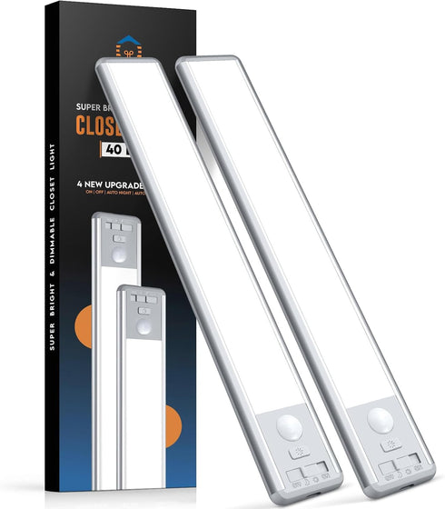 BLS 10inch Under Cabinet Lights, 40 LED Closet Lights, Motion Sensor Light