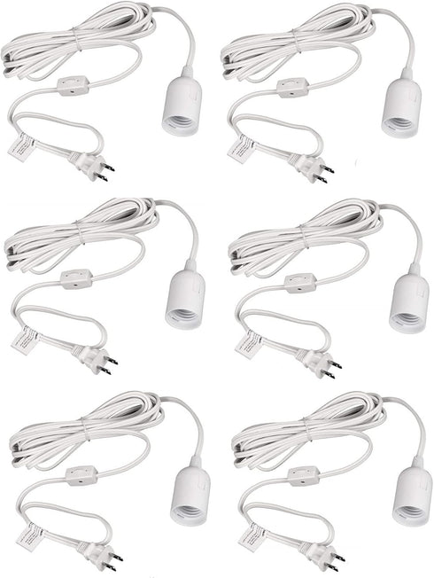 Simple Deluxe 6-Pack 12 Feet Extension Hanging Lantern Pendant Light Lamp Cord