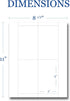 4up 3" 5" 80lb (100 400 Matte White x Index Cards - Heavy Cover Matte Cardstock Perforated - Inkjet & Laser Printer