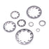 Hilitchi 300-Pcs 304 Stainless Steel Internal Tooth Star Lock Washers Assortment Set - 8 Sizes Included: M2 M3 M4 M5 M6