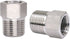 Stainless Steel Reducer Hex Bushing, 3/8 Male to 1/4 Female NPT Thread Reducing Adapter (Pack of 2)