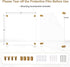 Clear Acrylic Dry Erase Board, 12" X 12" Golden Non-Magnetic Frameless White Board for Wall, Home, Office, 2 Markers