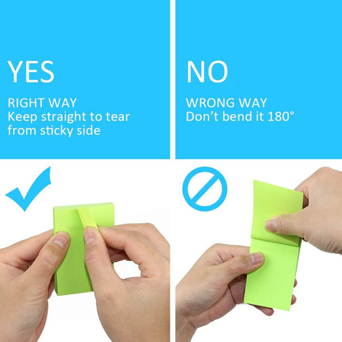 VANZAVANZU Self-Stick Notes, 2x3 in, 24 Pads, 100 Sheets/Pad, 6 Bright Colors, Easy Post Notes