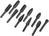 10pc Carbon Steel Rotary Burr Rasp Set, 1/8''(3mm) Shank Wood Carving File Rasp Drill Bits for DIY Woodworking,
