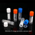 100PCS 2ml Plastic Small Vials with Screw Caps, Cryotubes, PP Material, Free from DNase, RNase, Human DNA