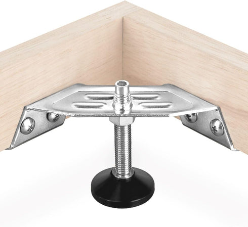POWERTEC Corner Leveling Feet 4PK, Heavy Duty Adjustable Corner Bracket Levelers with