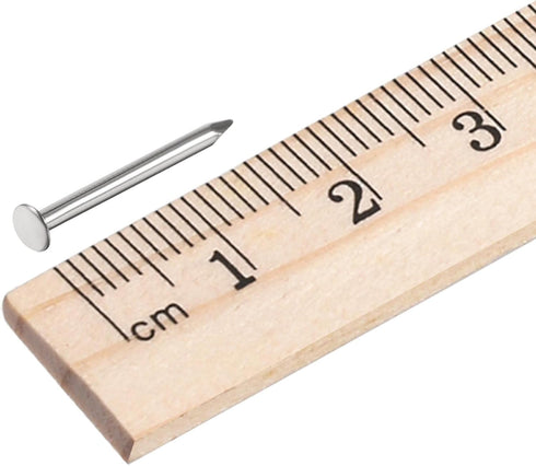 uxcell 500pcs Tiny Hardware Nails - Carbon Steel 1.4X16mm for DIY Decorative Wooden Boxes, Silver Tone