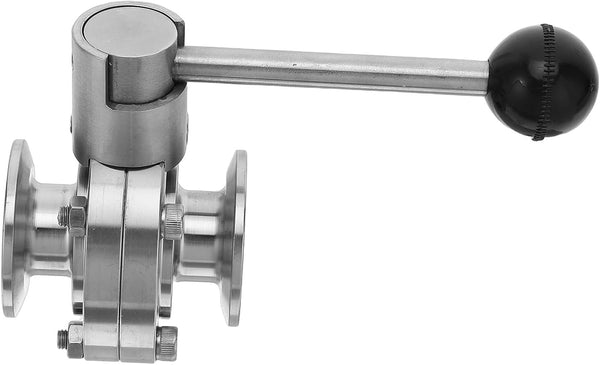 Generic Sanitary Grade Stainless Steel Butterfly Valve with Hand Lever Butterfly Valve Handle