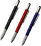 Screwdriver Pen Multitool, Touch Screen Stylus Ballpoint Tech Tool Pen with Ruler Level, Metal Hexagon Pen for Men