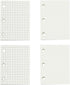 Mini Planner Inserts: 3-Ring Binder/Planner Filler Paper, Spiral Notebook Refill, Line Blank Paper for Filofax - 4 Pack
