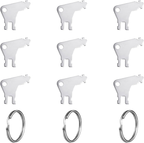 XIHIRCD 9pcs Toilet Paper Dispenser Key, Metal Toilet Paper Dispenser Key Replacement with
