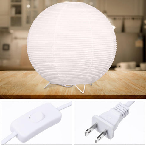 Bulb Paper Lantern Lamp: Floor Lamp Shield Japanese Style Standing Lampshade for Bedroom Desk and Nursery Included