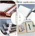 BENECREAT 4 Pcs 6 Holes A7 Ring Binder Mechanism Replacement Kit with Screws