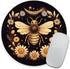 Bees Round Mouse Pad, Customized Mousepad with Non-Slip Rubber Base for Computers and Laptop Office Desk