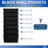 Wall File Organizer with Expandable Wall Pockets, 7 Pocket, Letter-Sized, Black