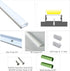 THMOOTHER 5-Pack 3.28FT (5) Matte White Pre-Drilled Clip Free LED Strip U Channel Diffuser, Tight and Flush Mounted