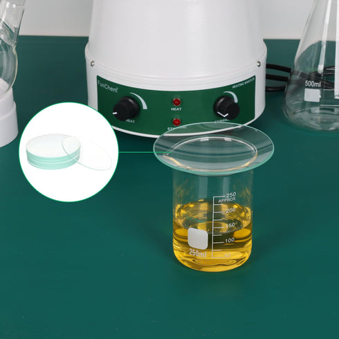 Watch Glass Set, 10 Pack of 150 mm Circular Borosilicate Glass Discs for Liquids and Powders, Not for Direct Heating