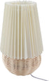 SPYMINNPOO Small Vintage Pleated Table Lamp Elegant Nightstand Mini Lamp for Bedroom Living Room Side Table Retro