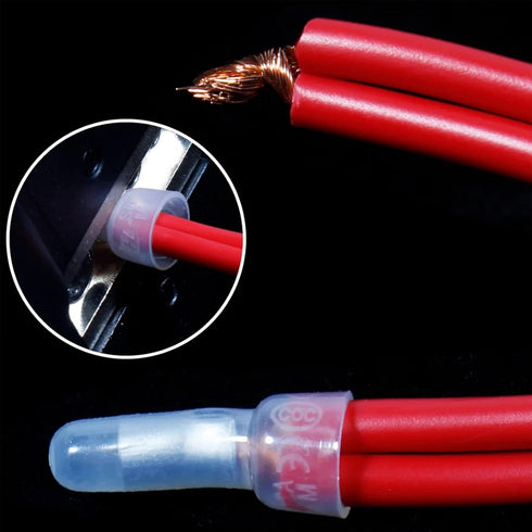 200 Pcs Closed End Crimp Connectors, 12-10 AWG Gauge Wire End Caps Protective Nylon Wire Crimps