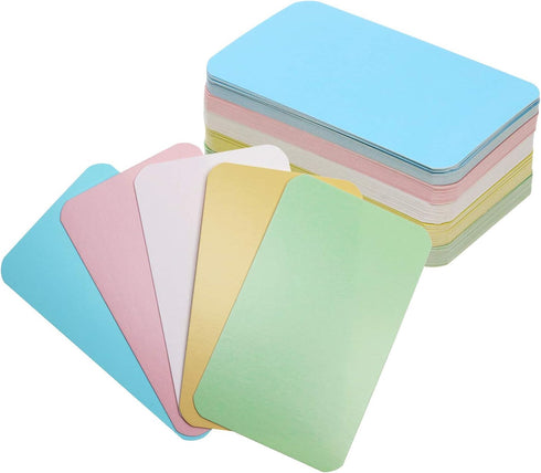 Tupalizy 100PCS Small Blank Paper Message Note Business Cards, Double-Sided Mini Greeting Place Name Vocabulary Cards