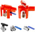 10 Pack 1/2"-2-1/2" QWORK Small Ball Valve Lockout, Adjustable Ball Valve Lockout Device, for Outside Pipe Diameter
